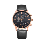 Analog Chronograph Quartz Wrist Watch with Stainless Steel Case – 36 mm