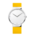 Quartz Analog Wrist Watch with Stainless Steel Case and Leather Strap