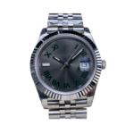 Mechanical Analog Wrist Watch with Stainless Steel Strap – 40 mm