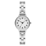 Women’s Analog Quartz Bracelet Watch – Silver Tone Alloy Band, 28 mm
