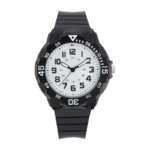 Men’s Analog Quartz Watch – Black Dial, Black Silicone Strap