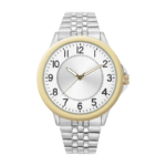 Men’s Analog Quartz Two-Tone Expansion Watch – Silver Tone Stainless Steel
