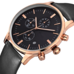 Analog Chronograph Quartz Wrist Watch with Stainless Steel Case – 36 mm - Image 2