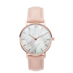 Quartz Analog Women’s Wrist Watch with Shell Dial and Leather Strap - Image 4