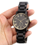 Quartz Analog Wooden Wrist Watch – 40 mm - Image 2