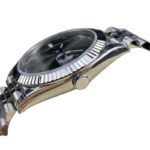 Mechanical Analog Wrist Watch with Stainless Steel Strap – 40 mm - Image 3