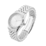 Silver-Tone Analog Quartz Wrist Watch – Stainless Steel - Image 2