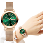 Women’s Stainless Steel Quartz Watch with Calendar - Image 3