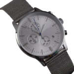 Analog Chronograph Quartz Wrist Watch with Stainless Steel Case – 36 mm - Image 3