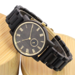 Quartz Analog Wooden Wrist Watch – 40 mm - Image 4