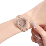 Women’s Analog Quartz Watch with Decorative Stones – 30 mm Dial - Image 3