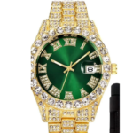 Unisex Quartz Watch with Date Display – Gold-Tone Metal Strap - Image 7