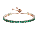 Rose Gold Tone Adjustable Tennis Bracelet  – 7 Inches