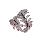 Sterling Silver Leaf Shape Ring – Silver Tone, Size 7