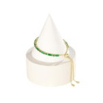 Gold Tone Adjustable Tennis Bracelet with Cubic Zirconia – 10 Inches - Image 2