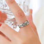 Stainless Steel Ring with Synthetic Cubic Zirconia – Silver Tone - Image 5