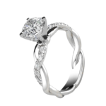 Sterling Silver Ring with Cubic Zirconia – Adjustable Women’s Band - Image 2