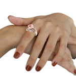 Gold Tone Bow Ring with Cubic Zirconia – Size 7 - Image 4