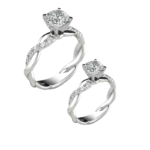 Silver Tone Chunky Band Ring with Cubic Zirconia – Size 7 - Image 4