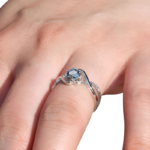 Blue Alloy Ring – Women’s Fashion Band - Image 4