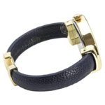 Women’s Quartz Watch – 36 mm Dial, Navy Leather Bangle Strap, Analog Display - Image 4